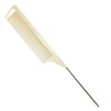 Peine Profesional Cola De Metal, Resistente Calor, Varios Colores (CREMA)