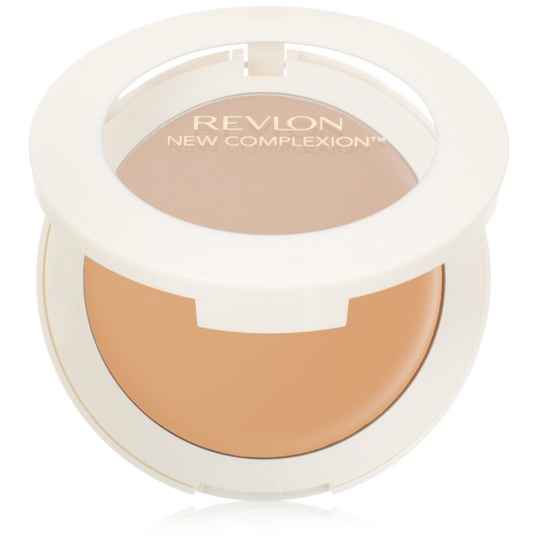 Revlon Foundation, New Complexion One-Step Face Makeup, Longwear Light Coverage with Matte Finish, SPF 15, Cream to Powder Formula, Oil Free, 010 Natural Tan, 0.35 Oz