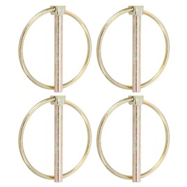 PATIKIL 5/16 x 2.76" Linch Pin, 4 Pcs Lynch Pin Assortment Kit Shaft Lock Pin Clips Hardware Pins with Ring for Farm Tractor Trailer Carriages (8x70mm)