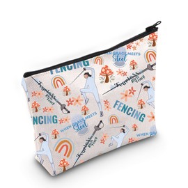 Fencing Player Gift Fencing Mom Gift Fencing Cosmetic Bag Fencing Lover Gift Fencer Coach Gift (Fear-g-Fence Bag)