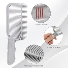 Hair Cutting Comb, Transition, 3 Pieces Hair Cutting Transition, Template Transition Comb, Ergonomic Handle, Hair Cutting Aid, Ideal for Fade, Barber and Styling Comb with 1 Hair Scrunchie