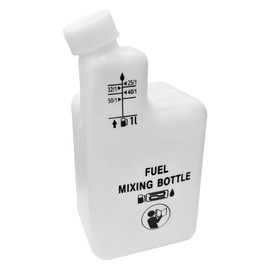 2 Stroke Engines Oil Fuel Mixing Bottle for Lawnmower Brush Cutter Chainsaw, 1L, 4 Ratios 32:1/50:1/40:1/25:1