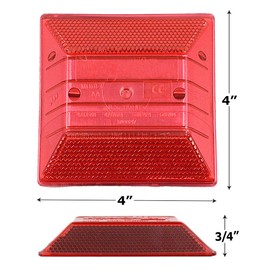 Peel-N-Stick Red Reflective Road Driveway Marker (10 Pack) - Red Pavement Markers - Red Reflective Road Marker