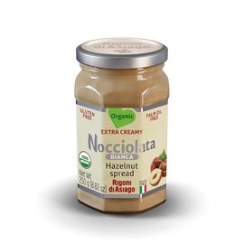 Rigoni di Asiago Nocciolata Bianca Organic Hazelnut Spread, 8.82 oz, Cocoa Free