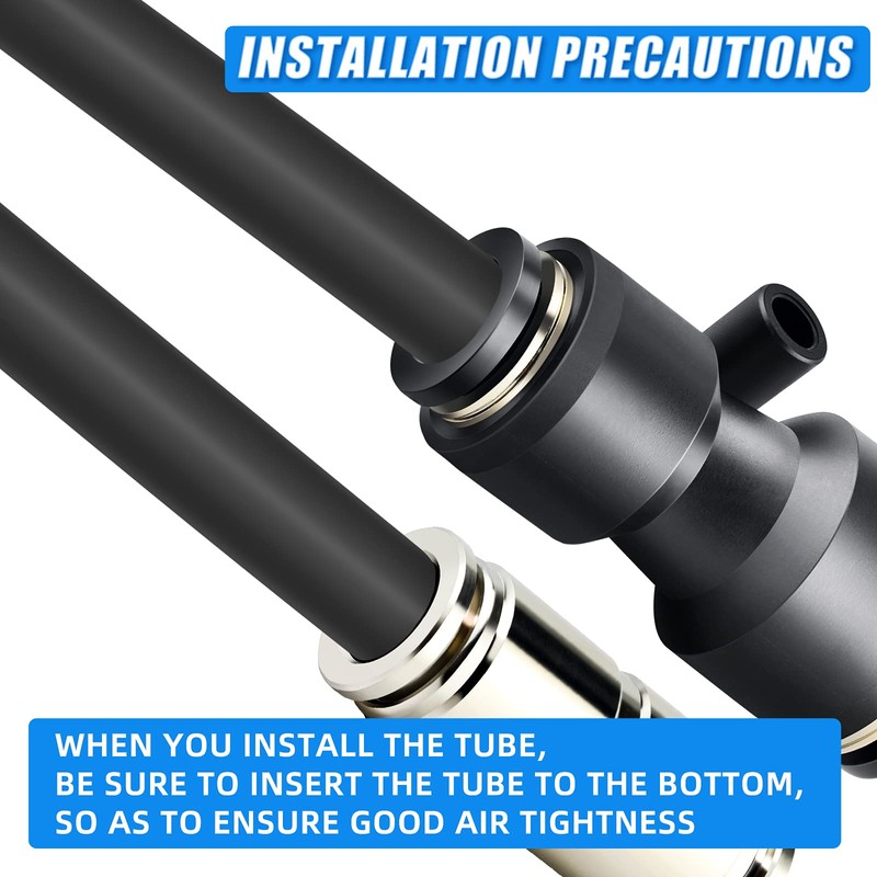 ERGAOBOY Black 10M Polyurethane PU Air Hose Pipe Kit, 8mm
