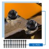 Zonon 12 Sets 1/2 x 4 Inch Black Carriage Bolt