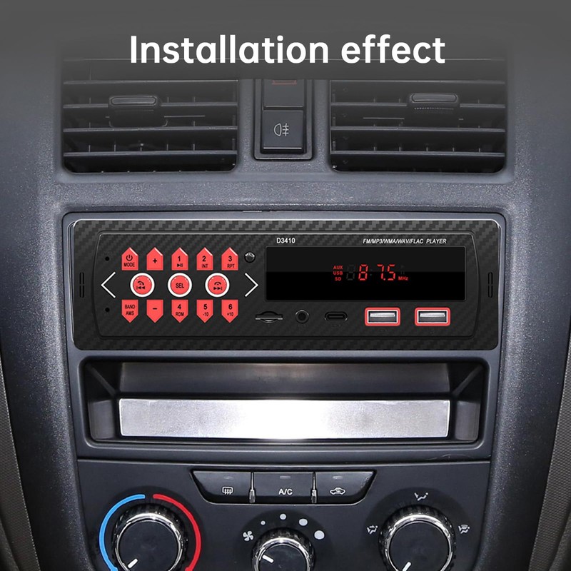 ePathChina Car Audio Bluetooth Single DIN Stereo, 12V LED Car