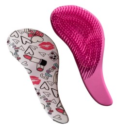 Haarbürste, Entwirrungsbürste, Haarbürste mit weichen Borsten, Haarbürste für Reisen, Geschenk (Lippenstift, klein)