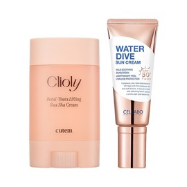 Qtem Lifting Guasha Cream 65ml + Cellabo Sunscreen Season 2 60g / 큐템 리프팅 괄사크림 65ml + 셀라보 선크림 시즌2 60g