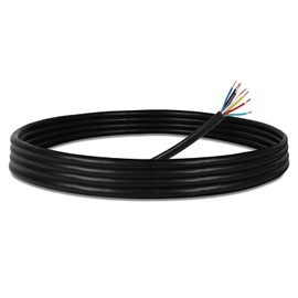 Yuanjoy Car Cable, 0.5 mm² Multi-Core Trailer Cable, 12 V 24 V 48 V Vehicle Cable, for Camping Cables, Caravans, Trucks, Industrial, 7 Core Black Cable, 5 Metres