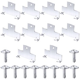 Yexiya 10 Pcs Recessed Light Clips Downlight Housing C Clips Retrofit for Downlight with Self Tapping Screws Metal Recessed Lighting Clips for Recessed Retrofit Down Light, Silver