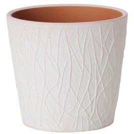 Annastore Twig Flower Pot Ceramic in Many Colours and Sizes - Ceramic Flower Pot Diameter 11.5 cm Height 10.5 cm Pink / White