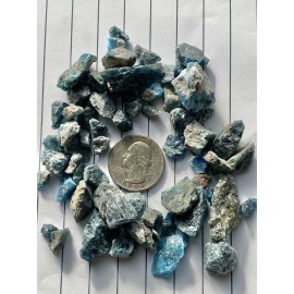 Blue Apatite - Large Under 1" - no powder -100% Crystal - Throat Chakra Manifest - 3 Ounces