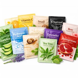 Mascarillas Faciales Coreanas Surtidas – Pack de 15 Piezas Hidratantes con Extractos Naturales – Skincare Coreano K-Beauty para Cuidado del Rostro