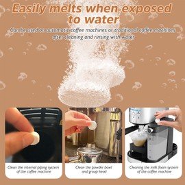 Okaywork Cleaning Tablets Pack of 10 Coffee Oil Residues Ideal for Removing Coffee Oil Residue Optimised for Cleaning Tablets Coffee Machines Cleaning Tabs of the Rows and Fully Automatic Built-in
