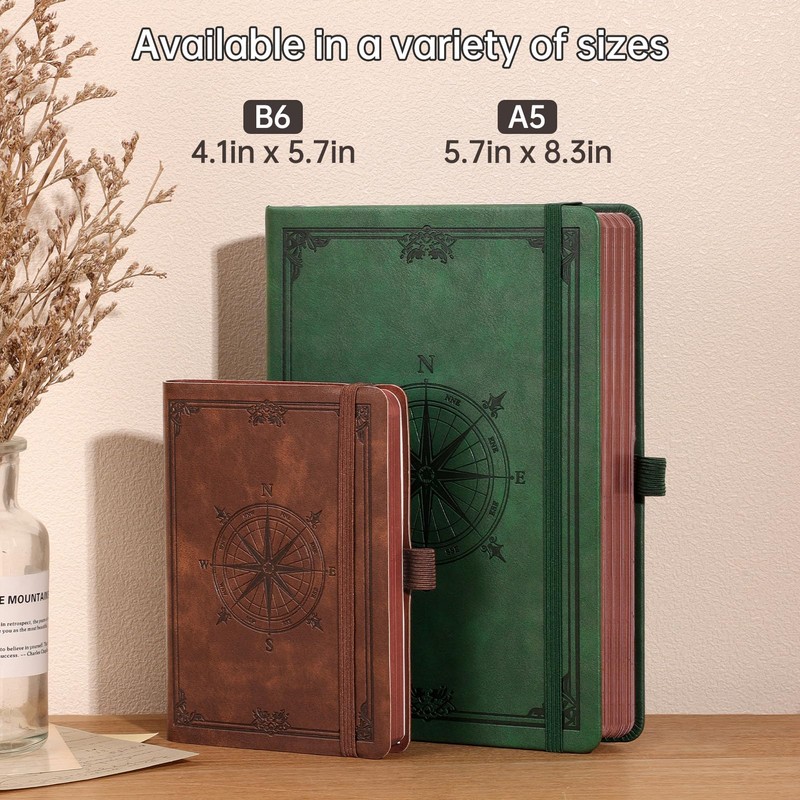 AUTEMPO A5 Blank Journal Notebook, 320 Numbered Pages(14.5 x 21