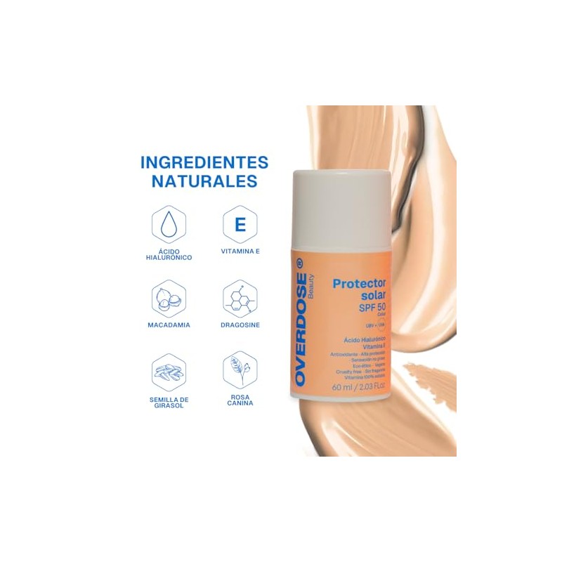 OVERDOSE | Protector solar facial con color | Protección UV