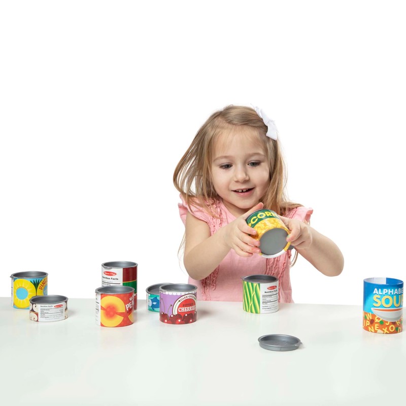 Melissa & Doug Let's Play House, 10 Grocery Cans with