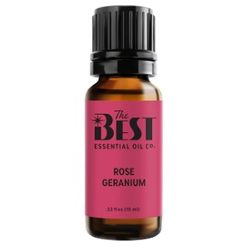 The Best Rose Geranium Essential Oil- Premium Grade- 100% Pure & Natural for Aromatherapy, Diffuser, Spa, Massage, Air Freshener- 10 ml (.33 fl oz)