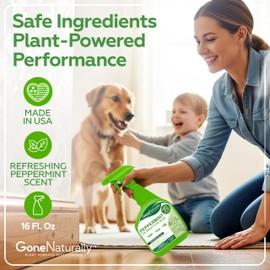 GoneNaturally Peppermint Oil Spray for Bugs– Insect Repellent & Bug Spray for Home– Kills & Repels Ants, Roaches, Spiders, Flies, Mosquitoes & More– Safe for Kids & Pets– Indoor & Outdoor Use (16oz)