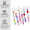 285 Pcs DIY Bead Keychain Making Kit, Beadable Keychains Kit