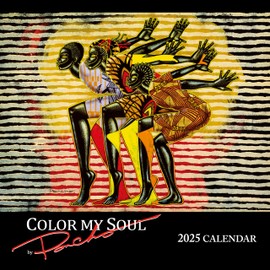 2025 African American Monthly Wall Calendar, Shades of Color: Color My Soul, Highlighting Black Culture Through Beautiful Art, 12 by 12 Inches