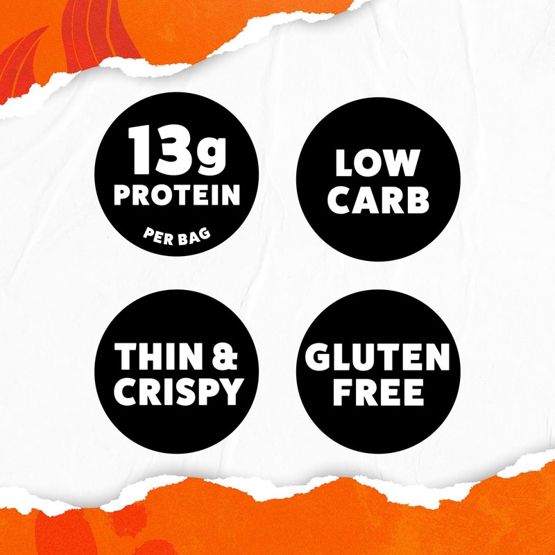 WILDE Buffalo Protein Chips, Thin and Crispy, High Protein, Keto