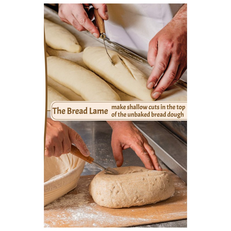 25cm Bread Proofing Basket Set Oval Natural Rattan Sourdough Proofing