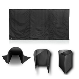WallUp The Instant Outdoor Privacy Product, Versatile Privacy Tent, Works as a Privacy Screen, Wall Divider, Shelter, and Enclosure, Weather-Resistant, Durable, UV-Treated Cloth, 6' x 12', Black
