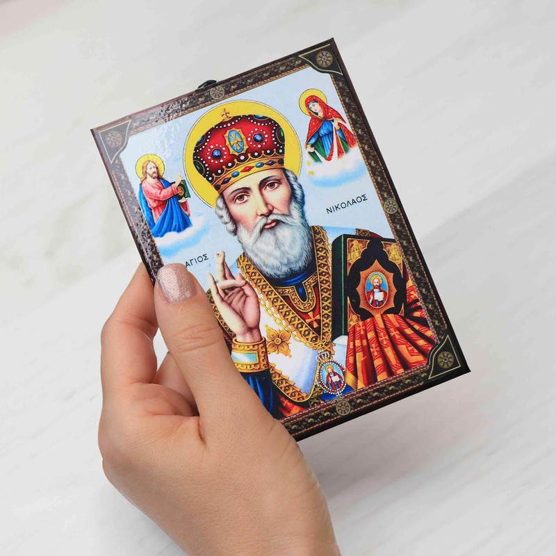 NKlaus Icon Saint Nicholas 9.7 x 13.5 x 1.2 cm