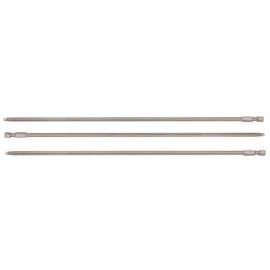 VEGA #2 Square Drive 12 Inch Extra Long Bits. Professional Grade SQ2 Robertson Square Bits. 1300R2A-3 (Pack of 3)