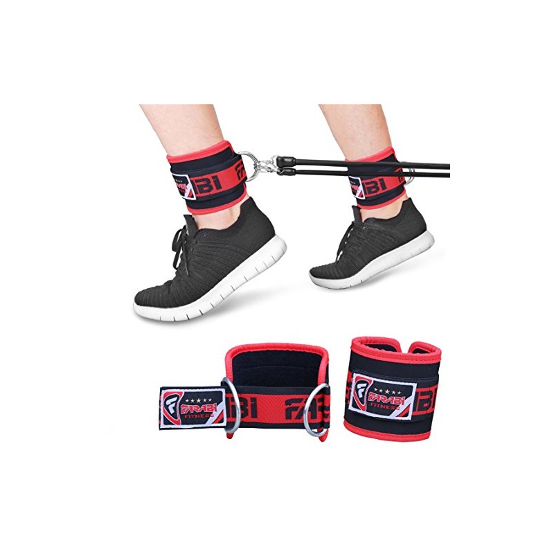 Farabi Ankle Strap with D Ring Cuff Hook-and-Loop Closure Fitness