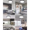 1PACK Flush Mount LED Ceiling Light Fixture Black, 12Inch 28Watt,