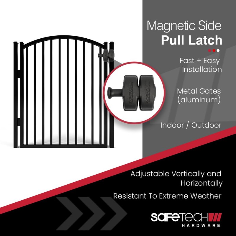 Safetech Hardware Magnetic Side Pull Gate Latch | General Purpose