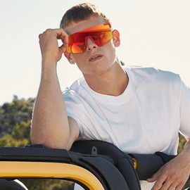 MALIDAK Sports Sunglasses for Mens Women Youth Baseball Sunglasses UV400 Protection Men Cycling Glasses Ideal for Surfing, Running, Climbing, Fishing