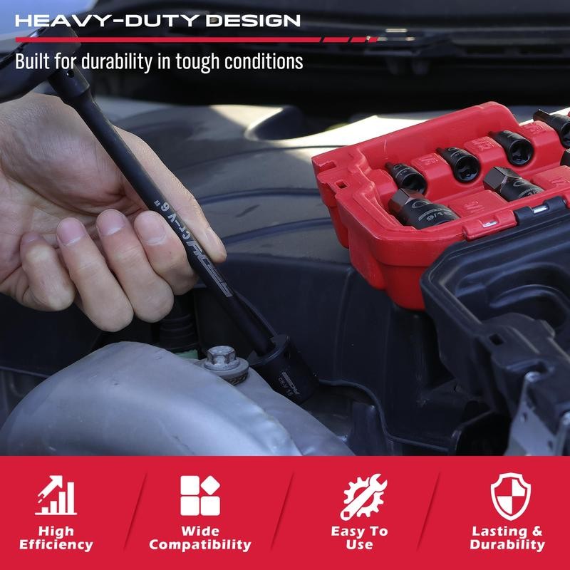 73-piece Hex Torx Bit Impact Socket-Set, with Ratchet Handle, Adapters,