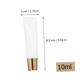 Baluue 50pcs Refillable Lip Balm Tubes Lip Gloss Containers with Caps Soft for Crafting and Cosmetic Use