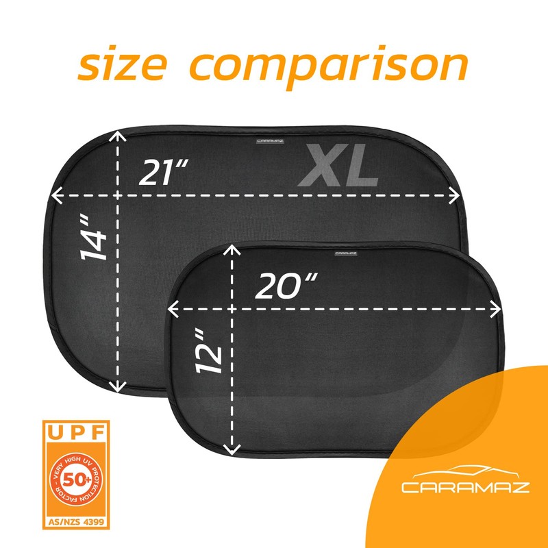 CARAMAZ Car Window Shade for Baby with Certified UV-Protection 2