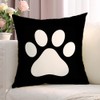 KUNQIAN Cushion Cover Paw Cute Kids Black Dog Cat Paw
