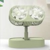 Double Motor Folding Tabletop Fan Rotating Cooling Fan 3 Speed