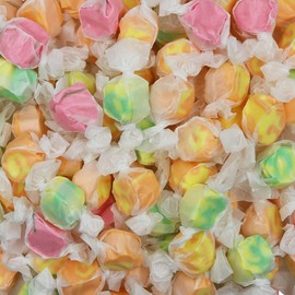 Gourmet Soft and chewy Salt Water Taffy Candies - Individually Wrapped - Bulk bags (Assorted Tropical, 3 Pound (Pack of 1))