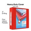 Staples 976064 3-Inch Staples Heavy-Duty View Binders with D-Rings Red