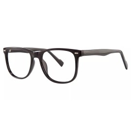 MODERN OPTICAL SURREAL UNISEX PLASTIC EYEGLASSES 53-17-145 BLACK W/ SOFT CASE