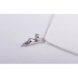 Iszie 925 Sterling Silver Sweet Little Cute Kitten 3D Cat Lover Pendant Necklace For Girls Women