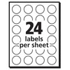 Avery Print/Write Self-Adhesive Removable Labels, 0.75 Inch Diameter, Red, 18