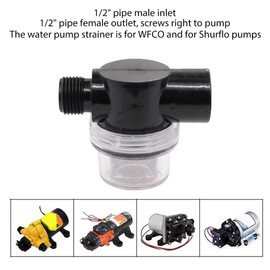 Water Pump Strainer Filter RV 1/2" Twist-On Pipe Strainer Replacement for Shurflo Pumps