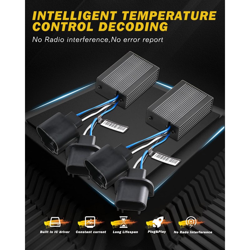 OUSHI H13 9008 Led Headlight Decoder, H13 Canbus Resistor Anti-flicker