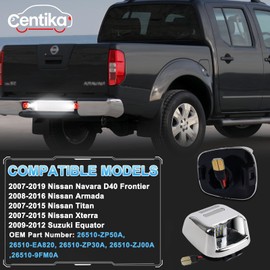 Centika 2Pcs LED License Plate Light Compatible with 2007-2009 Navara D40 Frontier 2008-2016 Armada 2007-2015 Titan/Xterra 2009-2012 Suzuki Equator Red and White License Plate Light