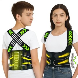 Corrector de Postura Ajustable, Faja para Postura de Espalda, Faja Corrección de la Postura de Espalda para Mujer Hombre y Adolescentes, Corrector Postura Hombros, Alivio del Dolor de Hombros, Negro Medium