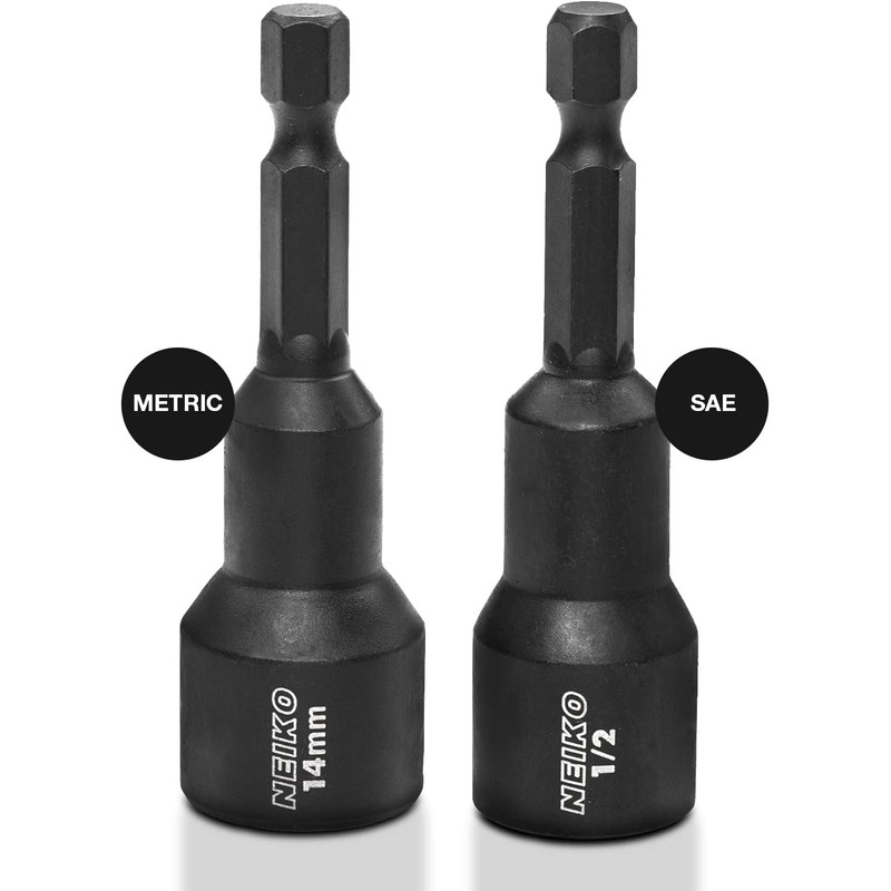 NEIKO 10250A Magnetic Hex Impact Nut Driver Set, 12-Piece Driver